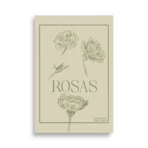 Pôster - Rosas - Coleção de Arte Plantas e Flores