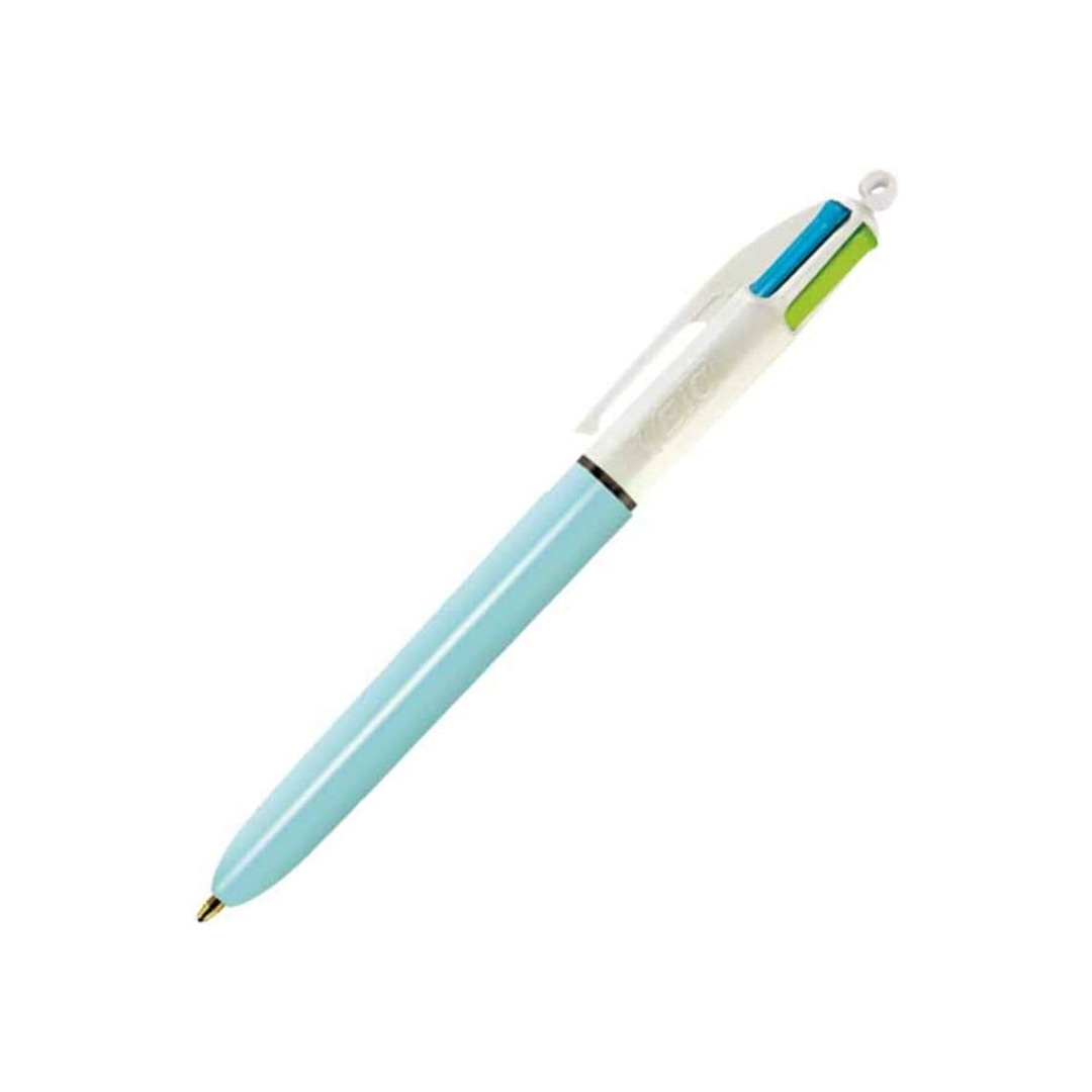 Caneta Esferográfica Retrátil BIC, 4 Cores Fashion, Corpo Azul, Ponta Média de 1.0mm, 930206, 1 unidade