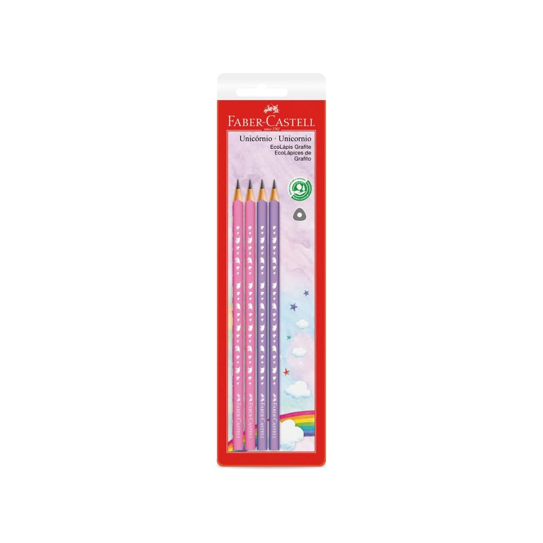 EcoLápis Grafite Faber-Castell Unicórnio 4 Unidades (24 cartelas/cada) - SM/935UNI