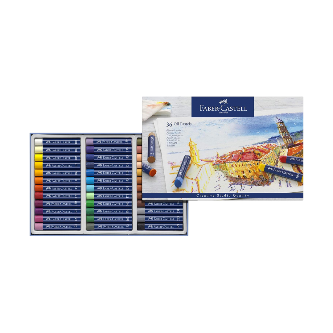 Giz Pastel Oleoso Goldfaber 36 Cores, Faber-Castell