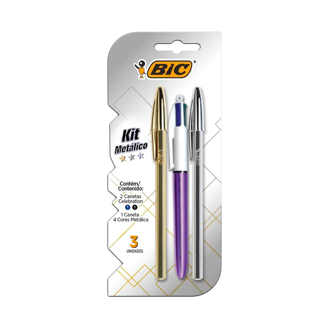 Kit Escrita Celebration metálico BIC