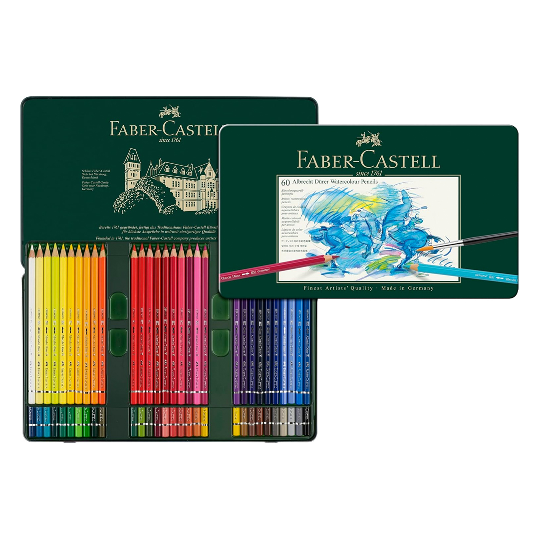 Lápis de Cor Aquarelável Albrecht Durer 60 Cores, A&G Faber-Castell