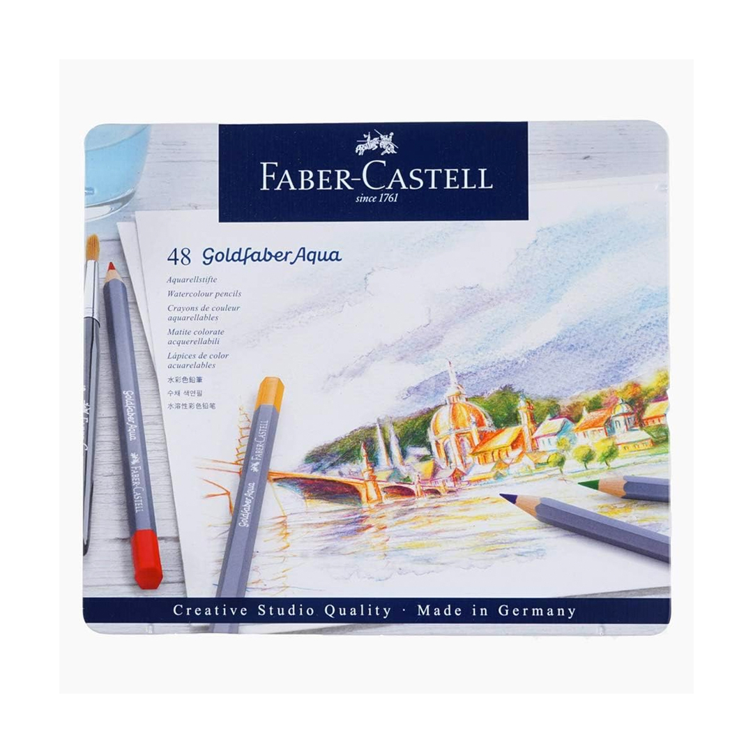 Lápis de Cor Aquarelável Goldfaber Aqua 48 Cores, Faber-Castell