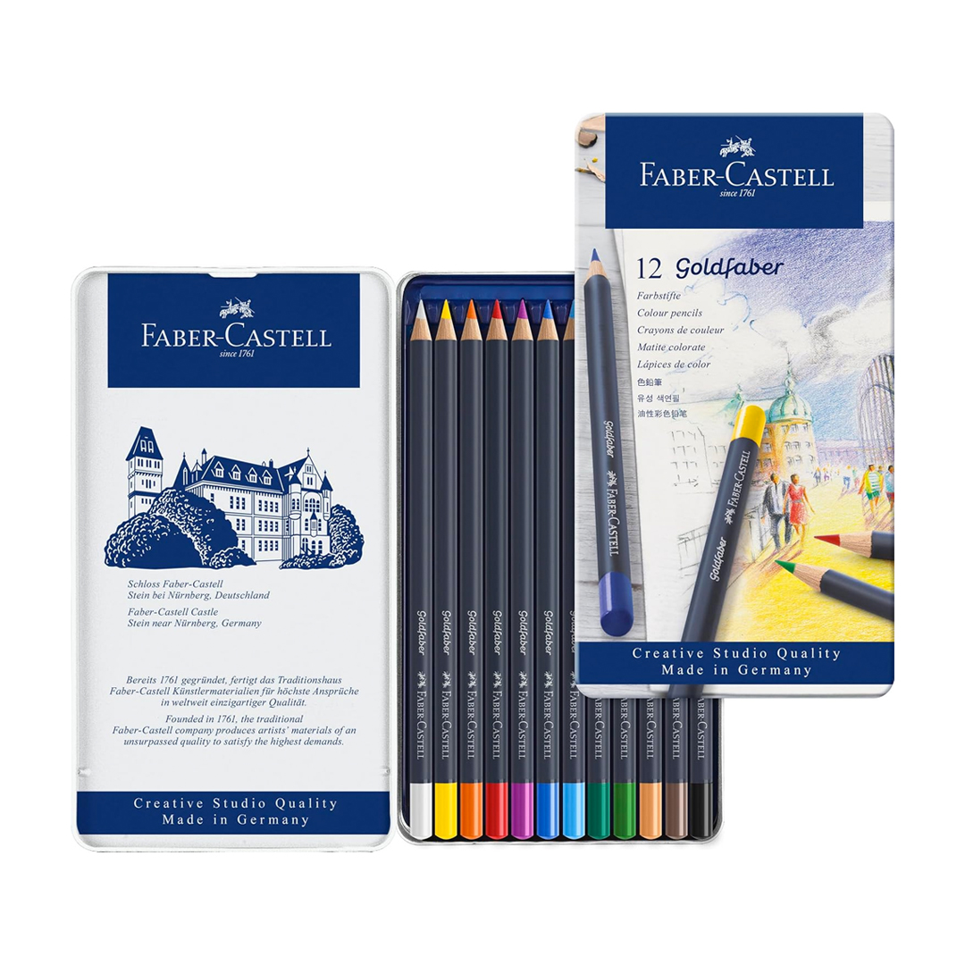 Lápis de Cor Goldfaber 12 Cores, Faber-Castell