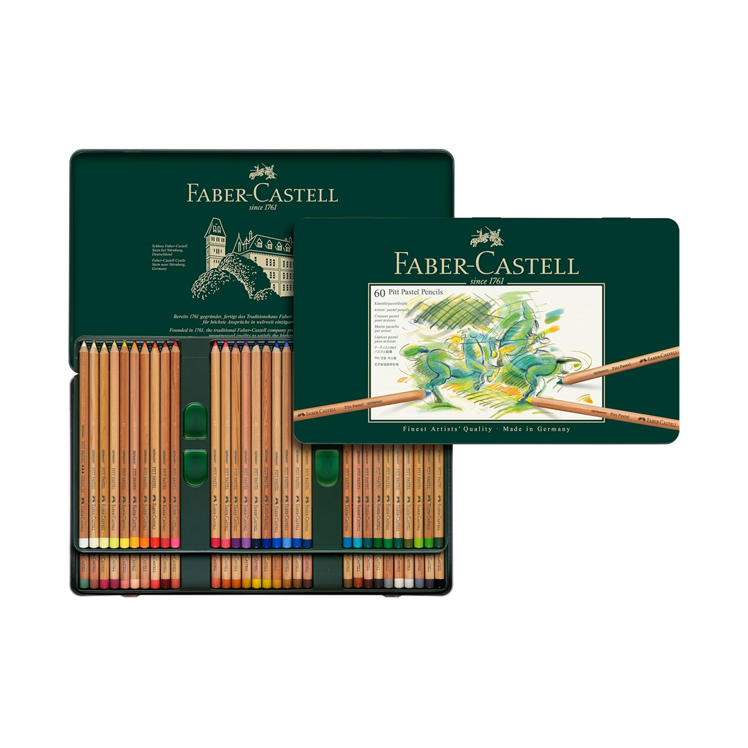 Lápis de Cor Pastel Seco Pitt 60 Cores, A&G Faber-Castell