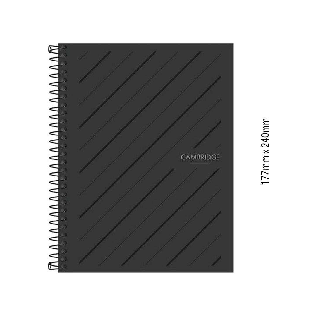 Tilibra - Caderno Espiral Cambrigde Definit, Preto, 80 folhas, 1 unidade