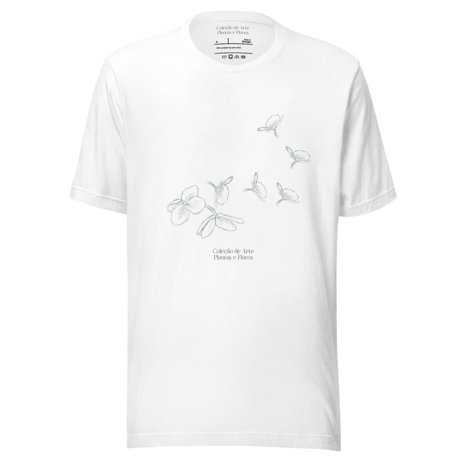 Camiseta unissex - Flores voando